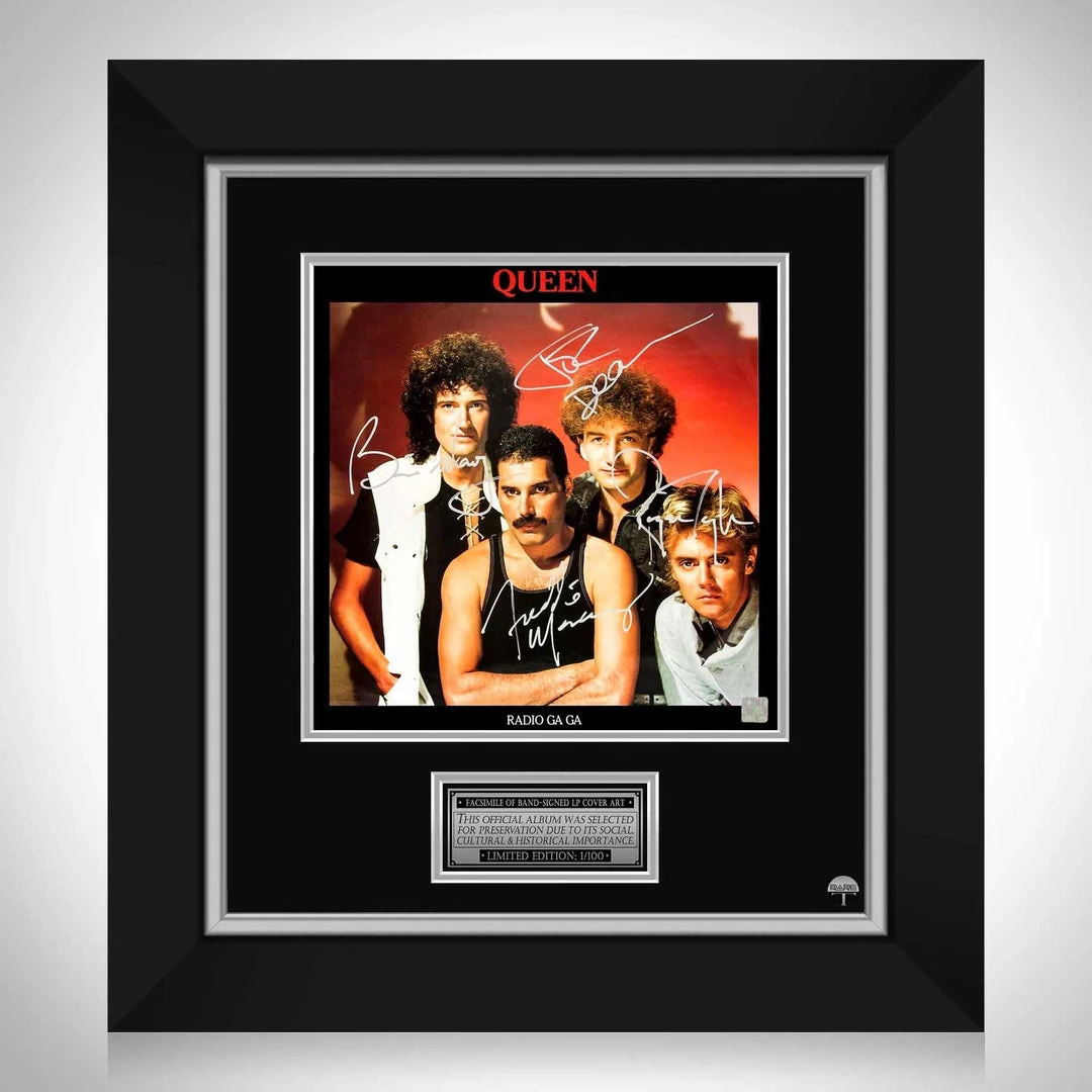 RARE-T Queen Radio Gaga LP Cover Limited Signature Edition Studio Licensed Custom Frame Limited Edition Frames 9 RARE-T Queen Radio Gaga LP Cover Limited Signature Edition Studio Licensed Custom Frame Limited Edition Frames