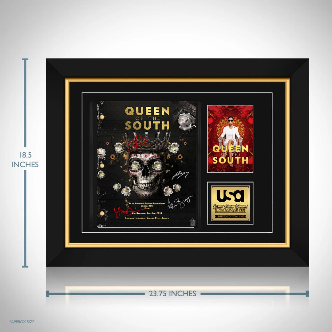 RARE-T Queen Of The South Script Limited Signature Edition Studio Licensed Custom Frame 7 RARE-T Queen Of The South Script Limited Signature Edition Studio Licensed Custom Frame