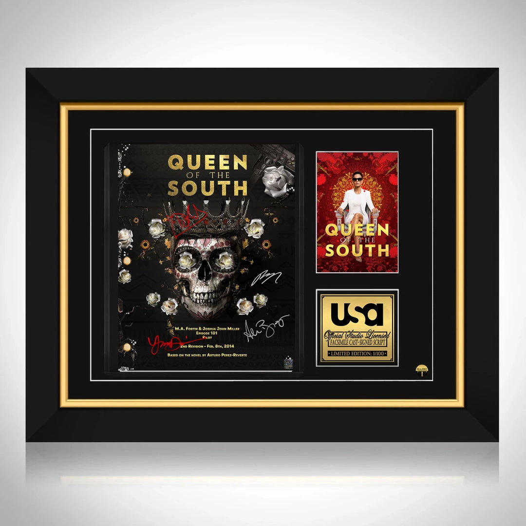 RARE-T Queen Of The South Script Limited Signature Edition Studio Licensed Custom Frame 1 RARE-T Queen Of The South Script Limited Signature Edition Studio Licensed Custom Frame