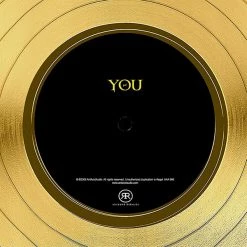 RARE-T Queens Of Stone Age - Lullabies To Paralyze Gold LP Limited Signature Edition Studio Licensed Custom Frame 16 RARE-T Queens Of Stone Age - Lullabies To Paralyze Gold LP Limited Signature Edition Studio Licensed Custom Frame