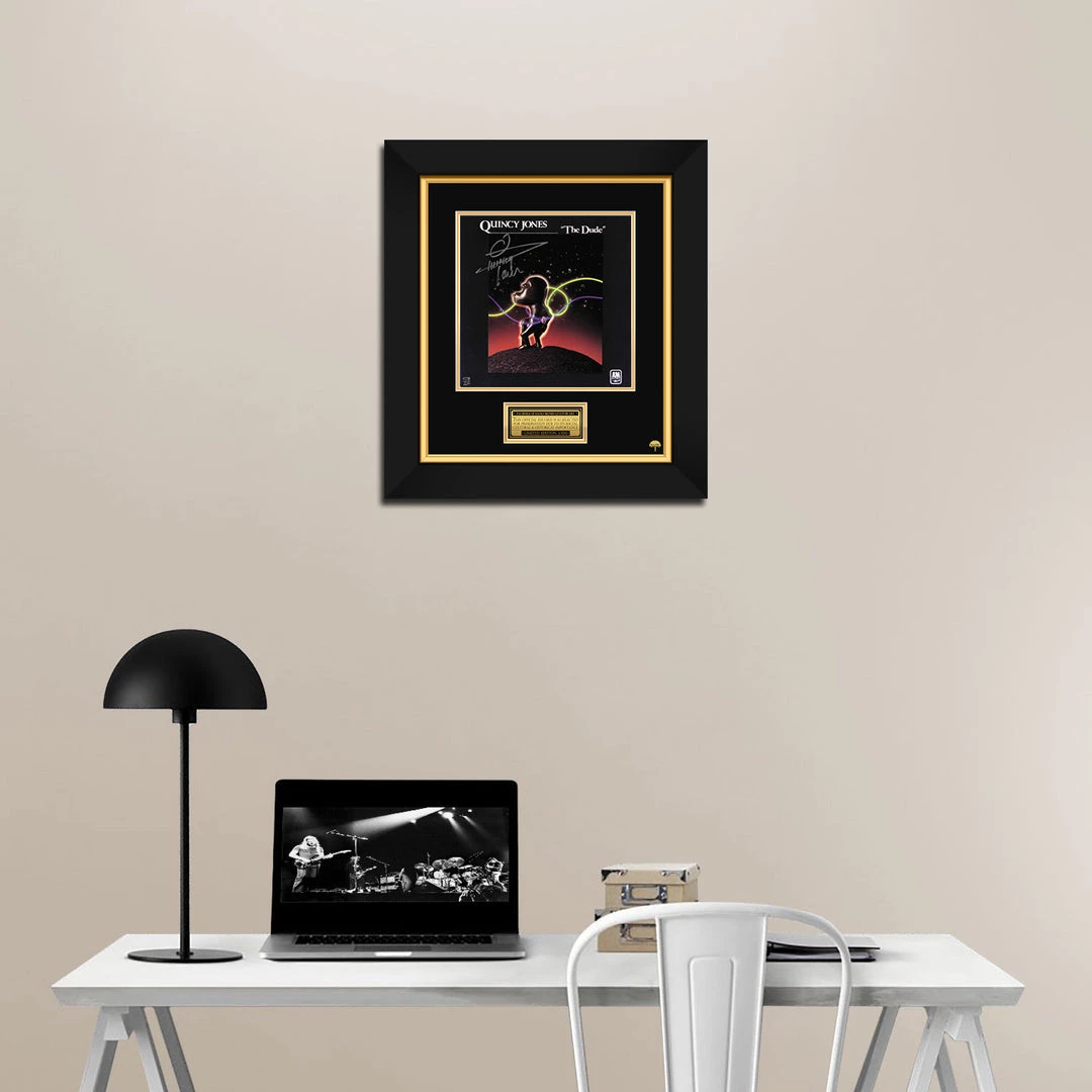 RARE-T Limited Edition Frames Quincy Jones - The Dude LP Cover Limited Signature Edition Studio Licensed Custom Frame 2 RARE-T Limited Edition Frames Quincy Jones - The Dude LP Cover Limited Signature Edition Studio Licensed Custom Frame