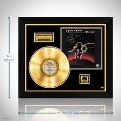 RARE-T Quincy Jones - The Dude Gold LP Limited Signature Edition Studio Licensed Custom Frame 12 RARE-T Quincy Jones - The Dude Gold LP Limited Signature Edition Studio Licensed Custom Frame