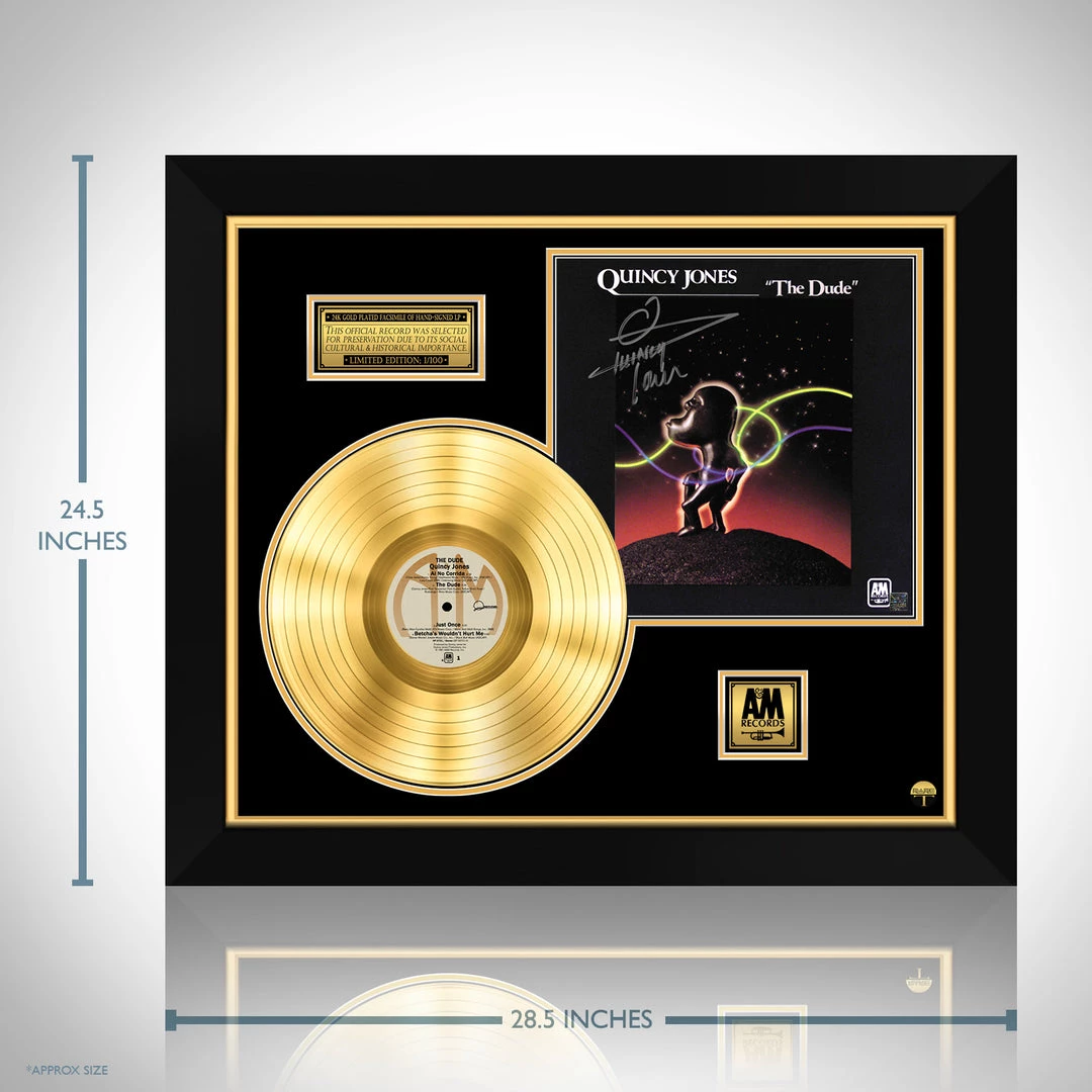RARE-T Quincy Jones - The Dude Gold LP Limited Signature Edition Studio Licensed Custom Frame 3 RARE-T Quincy Jones - The Dude Gold LP Limited Signature Edition Studio Licensed Custom Frame