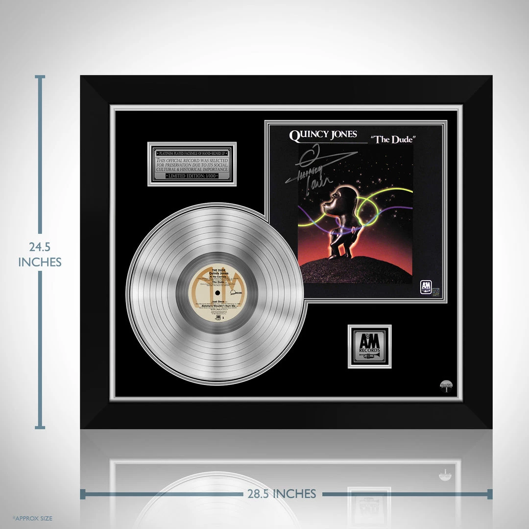 RARE-T Quincy Jones - The Dude Platinum LP Limited Signature Edition Studio Licensed Custom Frame 3 RARE-T Quincy Jones - The Dude Platinum LP Limited Signature Edition Studio Licensed Custom Frame