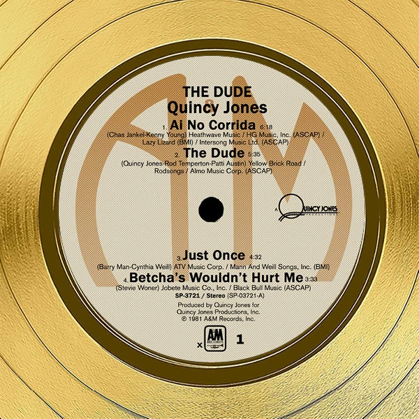 RARE-T Quincy Jones - The Dude Gold LP Limited Signature Edition Studio Licensed Custom Frame 5 RARE-T Quincy Jones - The Dude Gold LP Limited Signature Edition Studio Licensed Custom Frame