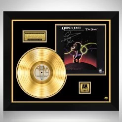 RARE-T Quincy Jones - The Dude Gold LP Limited Signature Edition Studio Licensed Custom Frame