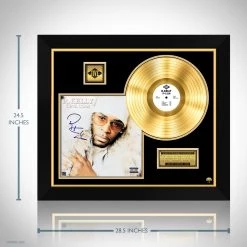 Rare-T R. Kelly - TP-2.com Gold LP Limited Signature Edition Studio Licensed Custom Frame Limited Edition Frames