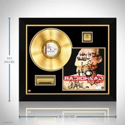 RARE-T Radiohead The Bends Gold LP Limited Signature Edition Studio Licensed Custom Frame