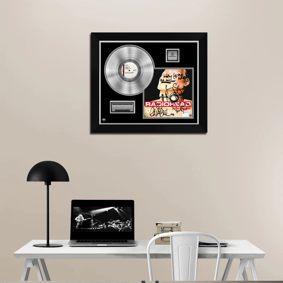 RARE-T Radiohead The Bends Platinum LP Limited Signature Edition Studio Licensed Custom Frame 2 RARE-T Radiohead The Bends Platinum LP Limited Signature Edition Studio Licensed Custom Frame