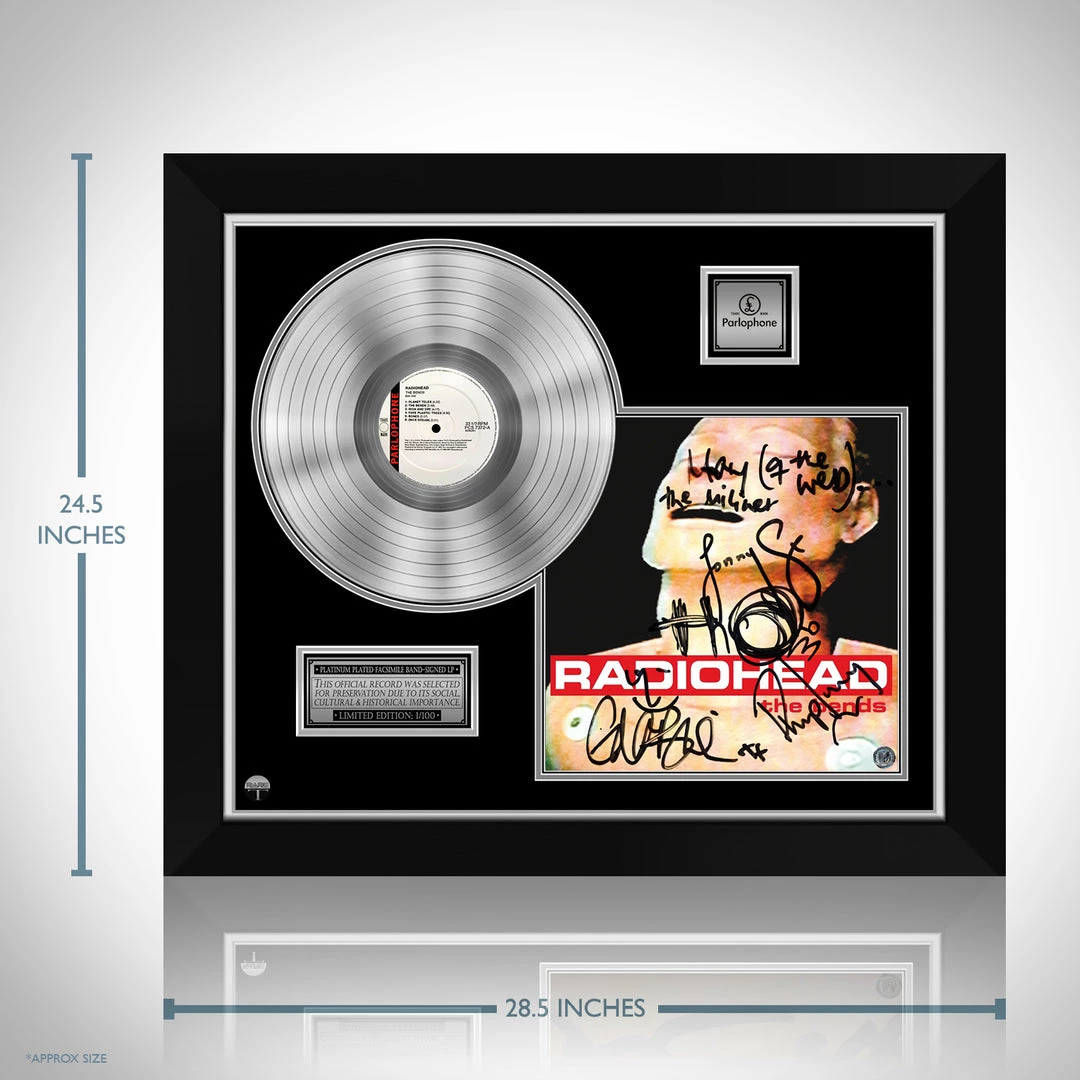 RARE-T Radiohead The Bends Platinum LP Limited Signature Edition Studio Licensed Custom Frame 3 RARE-T Radiohead The Bends Platinum LP Limited Signature Edition Studio Licensed Custom Frame