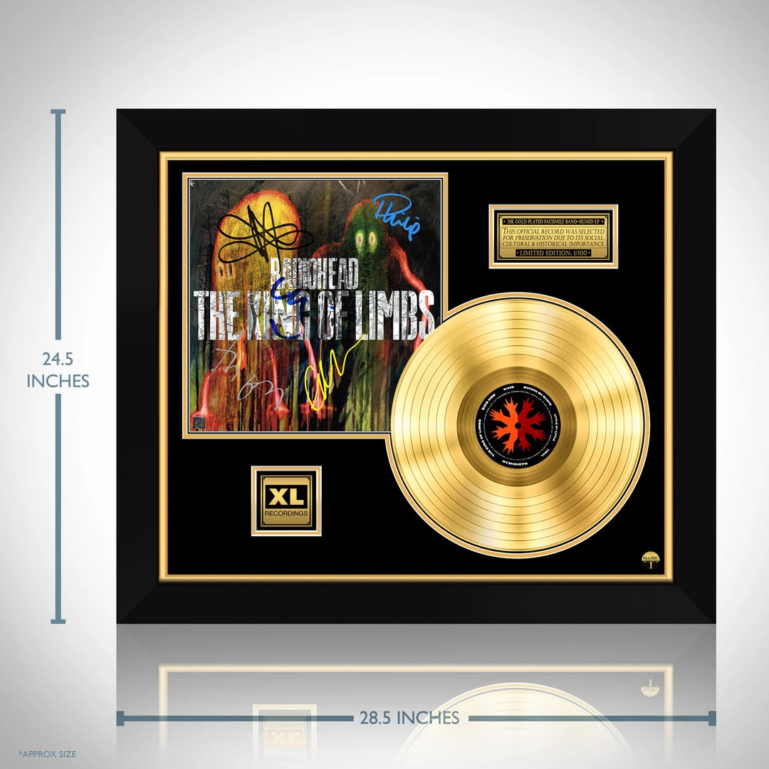 RARE-T Limited Edition Frames Radiohead The King Of Limbs Gold LP Limited Signature Edition Studio Licensed Custom Frame 8 RARE-T Limited Edition Frames Radiohead The King Of Limbs Gold LP Limited Signature Edition Studio Licensed Custom Frame