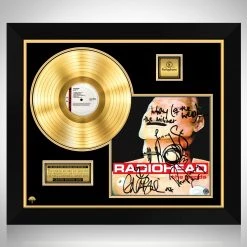 RARE-T Radiohead The Bends Gold LP Limited Signature Edition Studio Licensed Custom Frame