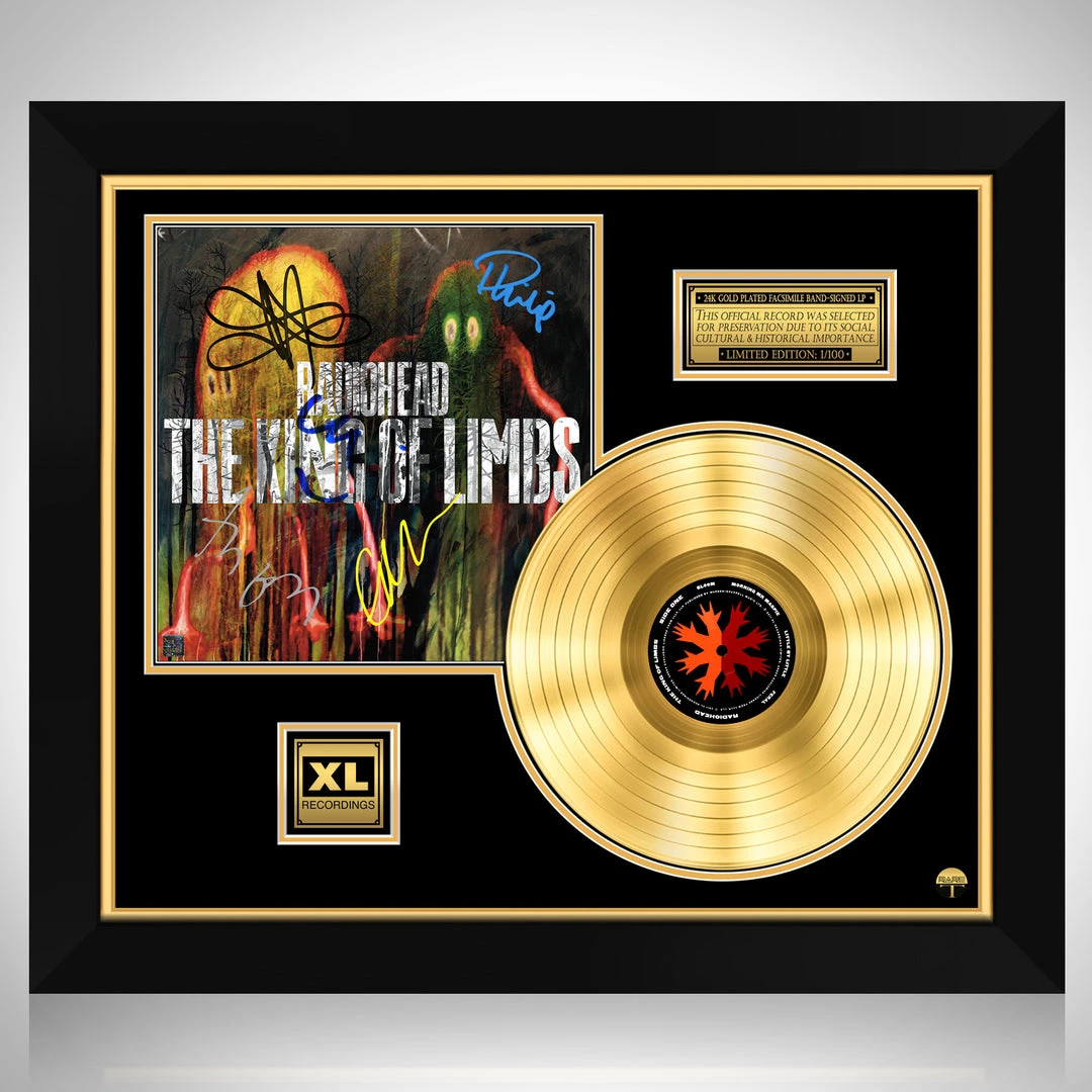 RARE-T Limited Edition Frames Radiohead The King Of Limbs Gold LP Limited Signature Edition Studio Licensed Custom Frame 1 RARE-T Limited Edition Frames Radiohead The King Of Limbs Gold LP Limited Signature Edition Studio Licensed Custom Frame