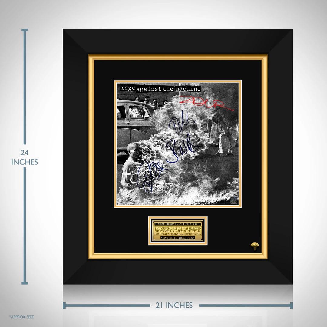 RARE-T Rage Against The Machine LP Cover Limited Signature Edition Studio Licensed Custom Frame Limited Edition Frames 3 RARE-T Rage Against The Machine LP Cover Limited Signature Edition Studio Licensed Custom Frame Limited Edition Frames