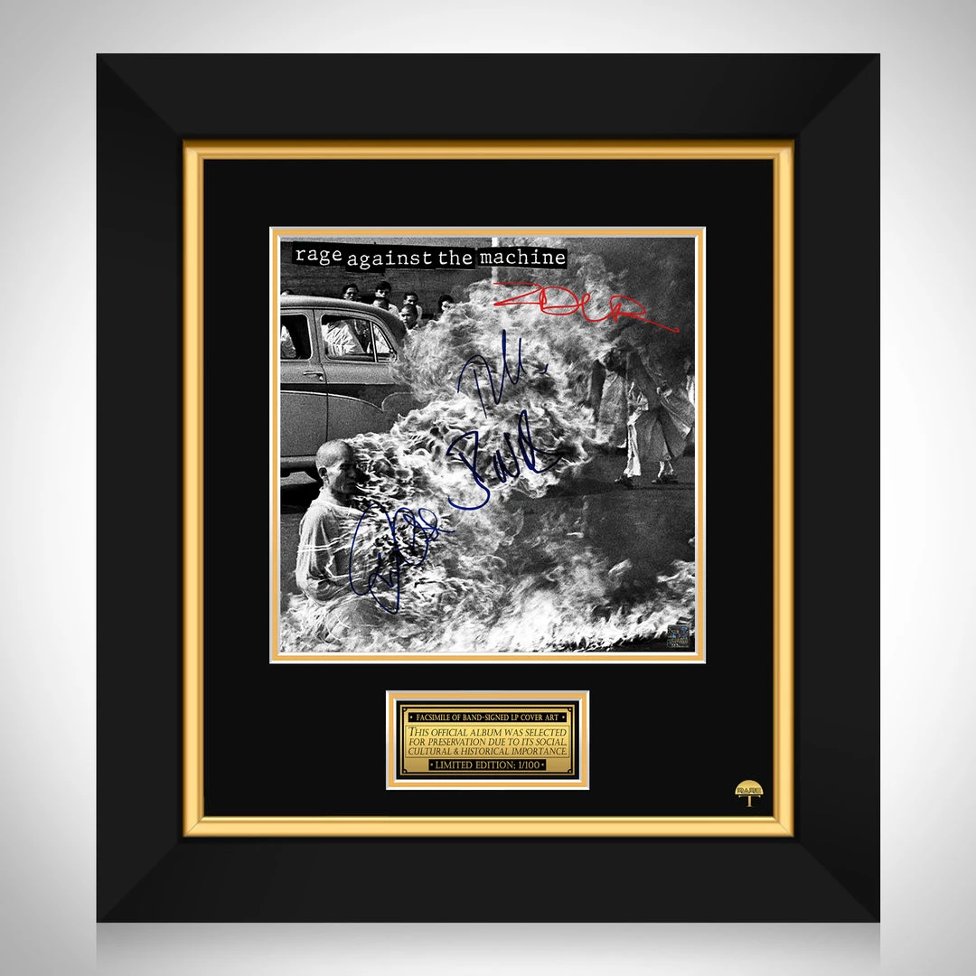 RARE-T Rage Against The Machine LP Cover Limited Signature Edition Studio Licensed Custom Frame Limited Edition Frames 1 RARE-T Rage Against The Machine LP Cover Limited Signature Edition Studio Licensed Custom Frame Limited Edition Frames