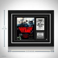 RARE-T Raise The Titanic 1980 Transcript Limited Signature Edition Studio Licensed Custom Frame Limited Edition Frames
