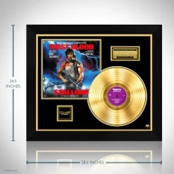 RARE-T Rambo First Blood - Soundtrack Gold LP Limited Signature Edition Studio Licensed Custom Frame 13 RARE-T Rambo First Blood - Soundtrack Gold LP Limited Signature Edition Studio Licensed Custom Frame