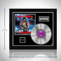 RARE-T Rambo First Blood - Soundtrack Platinum LP Limited Signature Edition Studio Licensed Custom Frame 13 RARE-T Rambo First Blood - Soundtrack Platinum LP Limited Signature Edition Studio Licensed Custom Frame