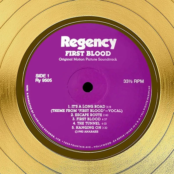 RARE-T Rambo First Blood - Soundtrack Gold LP Limited Signature Edition Studio Licensed Custom Frame 6 RARE-T Rambo First Blood - Soundtrack Gold LP Limited Signature Edition Studio Licensed Custom Frame