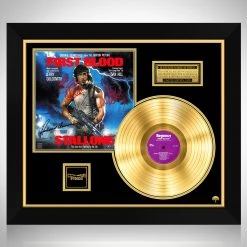 RARE-T Rambo First Blood - Soundtrack Gold LP Limited Signature Edition Studio Licensed Custom Frame