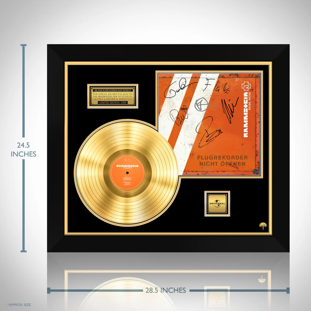 RARE-T Rammstein - Reise, Reise Gold LP Limited Signature Edition Studio Licensed Custom Frame 3 RARE-T Rammstein - Reise, Reise Gold LP Limited Signature Edition Studio Licensed Custom Frame