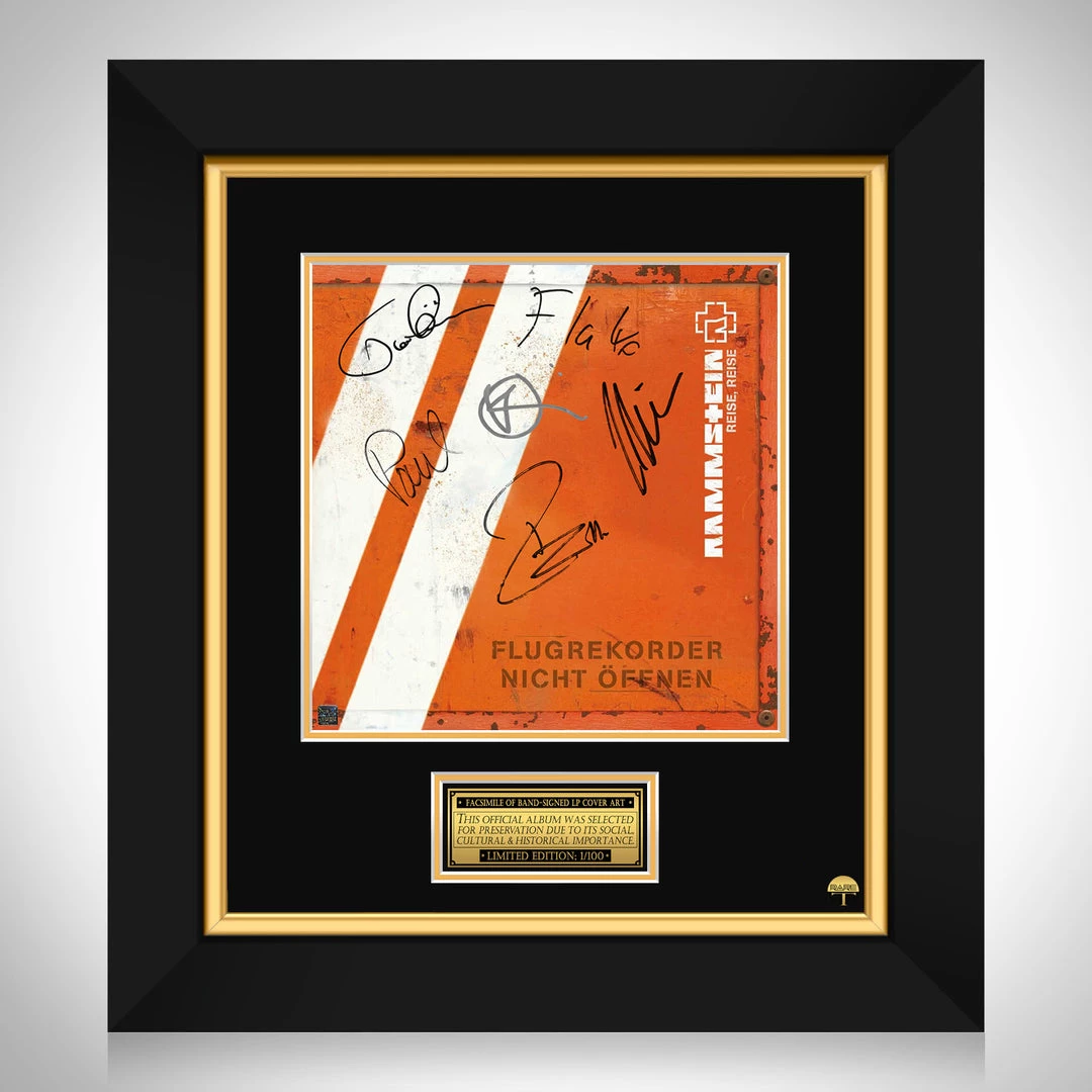 RARE-T Rammstein - Reise, Reise LP Cover Limited Signature Edition Studio Licensed Custom Frame Limited Edition Frames 1 RARE-T Rammstein - Reise, Reise LP Cover Limited Signature Edition Studio Licensed Custom Frame Limited Edition Frames