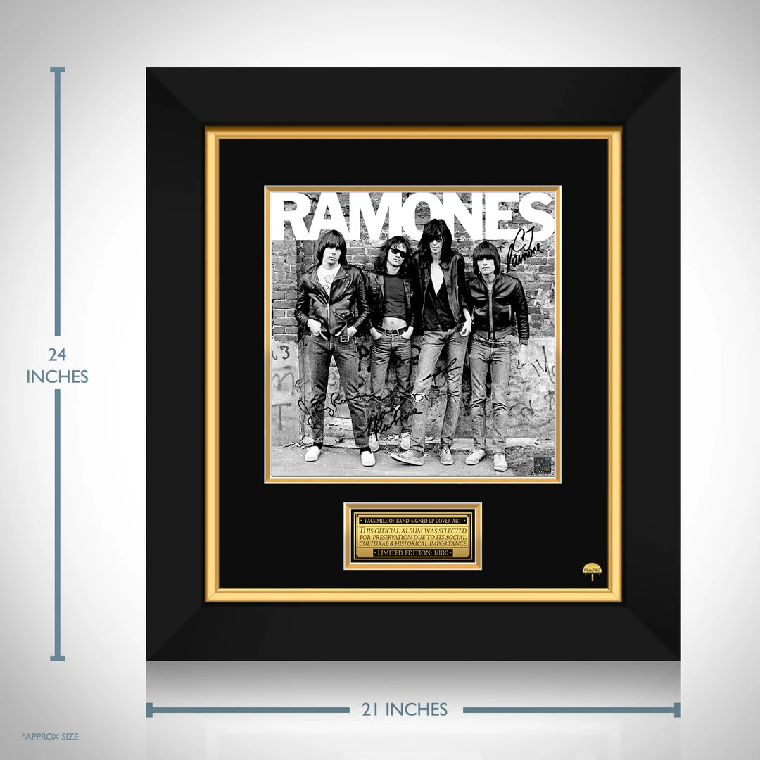 RARE-T Ramones LP Cover Limited Signature Edition Studio Licensed Custom Frame 3 RARE-T Ramones LP Cover Limited Signature Edition Studio Licensed Custom Frame
