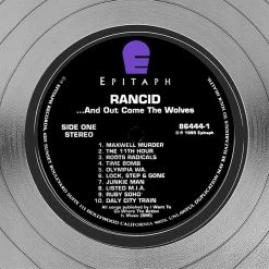 RARE-T Rancid And Out Come The Wolves Platinum LP Limited Signature Edition Studio Licensed Custom Frame Limited Edition Frames