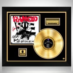 RARE-T Rancid And Out Come The Wolves Gold LP Limited Signature Edition Studio Licensed Custom Frame Limited Edition Frames