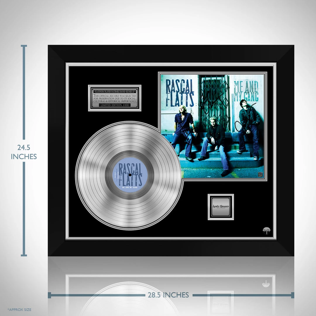 RARE-T Limited Edition Frames Rascal Flatts - Me And My Gang Platinum LP Limited Signature Edition Studio Licensed Custom Frame 3 RARE-T Limited Edition Frames Rascal Flatts - Me And My Gang Platinum LP Limited Signature Edition Studio Licensed Custom Frame