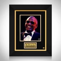 RARE-T Ray Charles Photo Limited Signature Edition Studio Licensed Custom Frame Limited Edition Frames