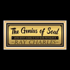 RARE-T Ray Charles Photo Limited Signature Edition Studio Licensed Custom Frame Limited Edition Frames