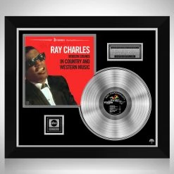 RARE-T Limited Edition Frames Ray Charles - Modern Sounds In Country And Western Music Platinum LP Limited Signature Edition Studio Licensed Custom Frame