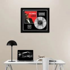 RARE-T Limited Edition Frames Ray Charles - Modern Sounds In Country And Western Music Platinum LP Limited Signature Edition Studio Licensed Custom Frame