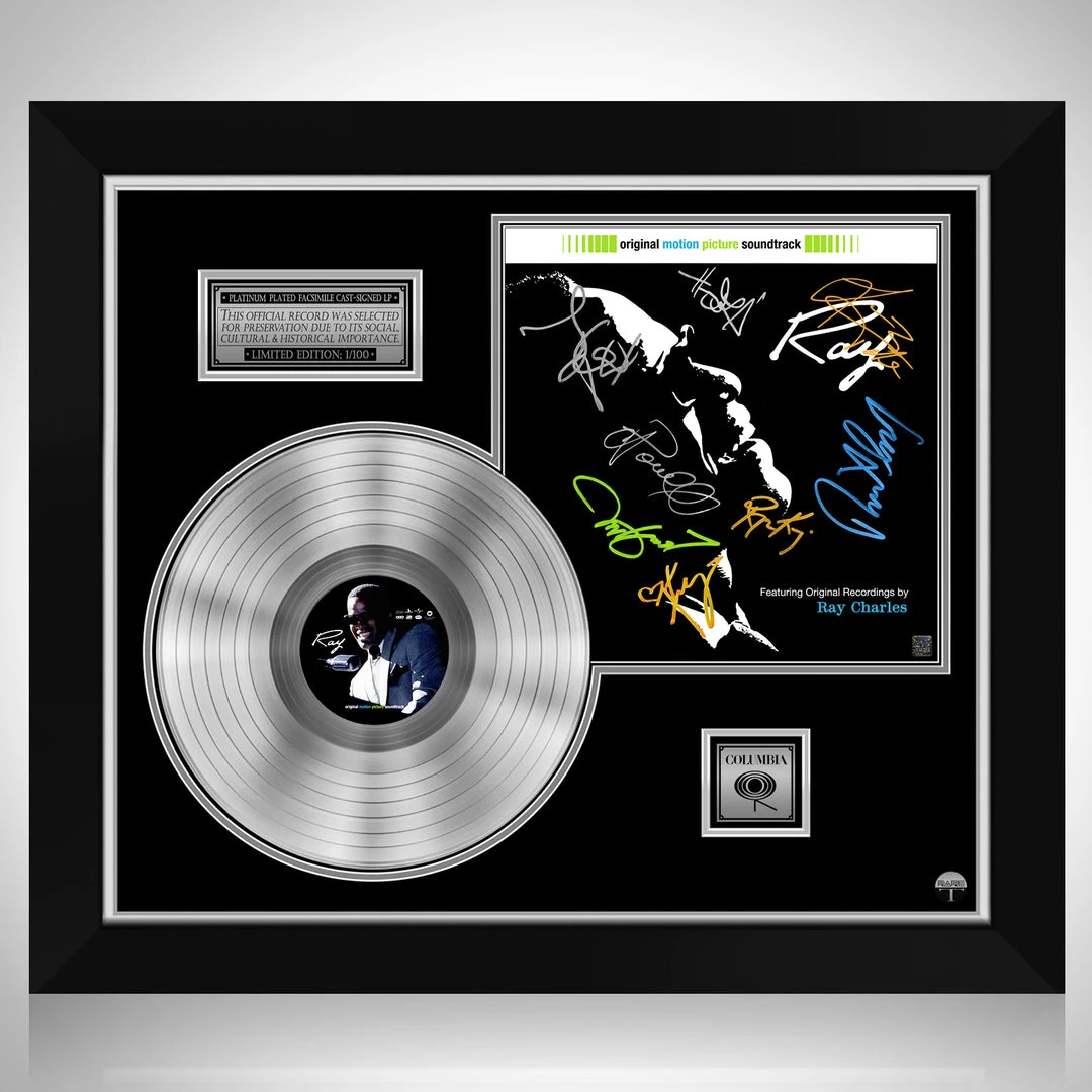 Rare-T Limited Edition Frames Ray - Original Motion Picture Soundtrack Platinum LP Limited Signature Edition Studio Licensed Custom Frame 1 Rare-T Limited Edition Frames Ray - Original Motion Picture Soundtrack Platinum LP Limited Signature Edition Studio Licensed Custom Frame