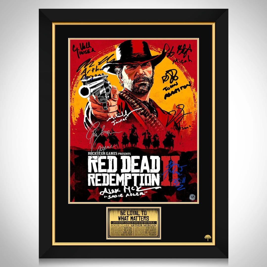 RARE-T Red Dead Redemption II Mini Poster Limited Signature Edition Studio Licensed Custom Frame NEW 1 RARE-T Red Dead Redemption II Mini Poster Limited Signature Edition Studio Licensed Custom Frame NEW