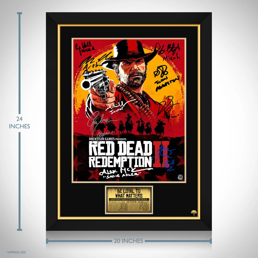 RARE-T Red Dead Redemption II Mini Poster Limited Signature Edition Studio Licensed Custom Frame NEW 3 RARE-T Red Dead Redemption II Mini Poster Limited Signature Edition Studio Licensed Custom Frame NEW