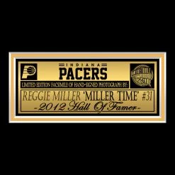 RARE-T Indiana Pacers - Reggie Miller Photo Limited Signature Edition Studio Licensed Custom Frame
