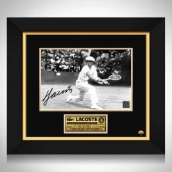 RARE-T Sports Memorabilia René Lacoste Photo Limited Signature Edition Studio Licensed Custom Frame