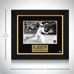 RARE-T Sports Memorabilia René Lacoste Photo Limited Signature Edition Studio Licensed Custom Frame