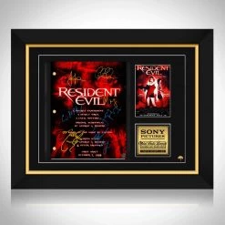 RARE-T Ready To Ship! - Resident Evil Script Limited Signature Edition Studio Licensed Custom Frame Ready To Ship! 48 Hour Shipping!