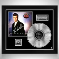 RARE-T Rick Astley - Whenever You Need Somebody Platinum LP Limited Signature Edition Studio Licensed Custom Frame Limited Edition Frames