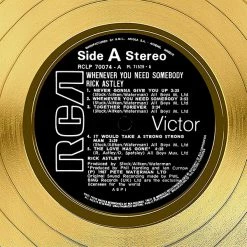 RARE-T Rick Astley - Whenever You Need Somebody Gold LP Limited Signature Edition Studio Licensed Custom Frame