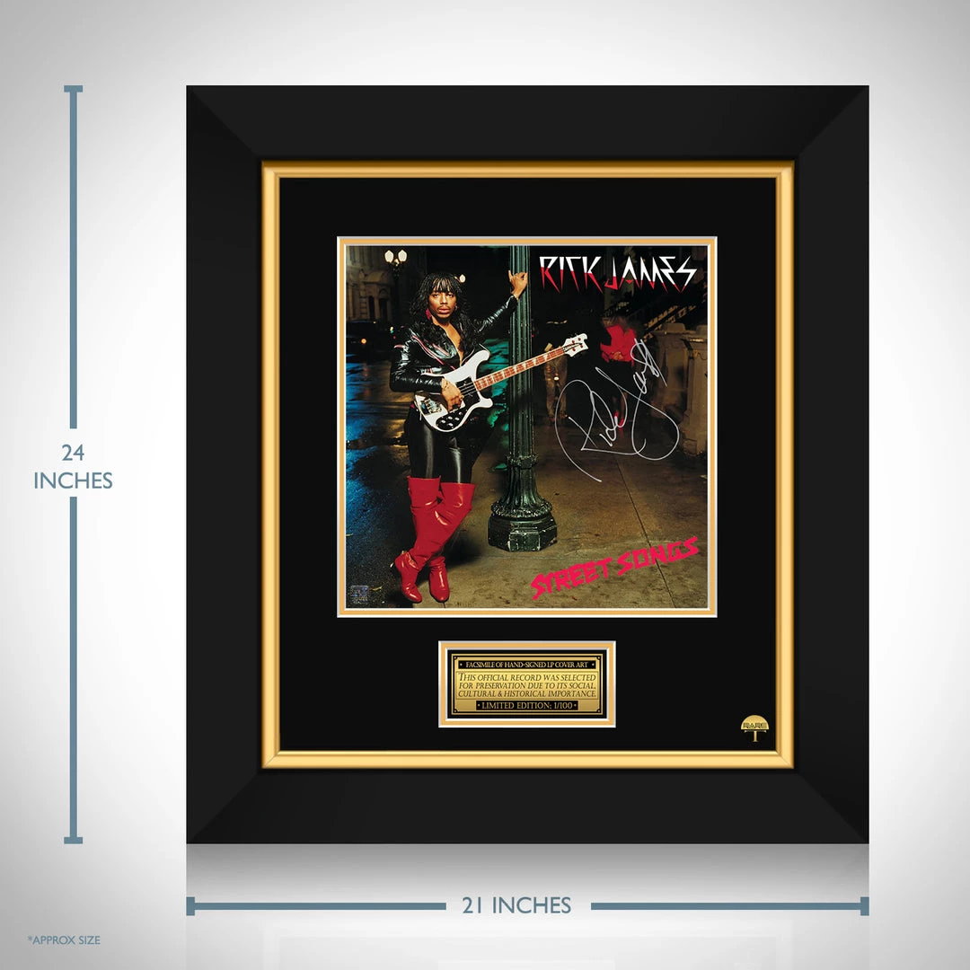 RARE-T Rick James - Street Songs LP Cover Limited Signature Edition Studio Licensed Custom Frame 3 RARE-T Rick James - Street Songs LP Cover Limited Signature Edition Studio Licensed Custom Frame