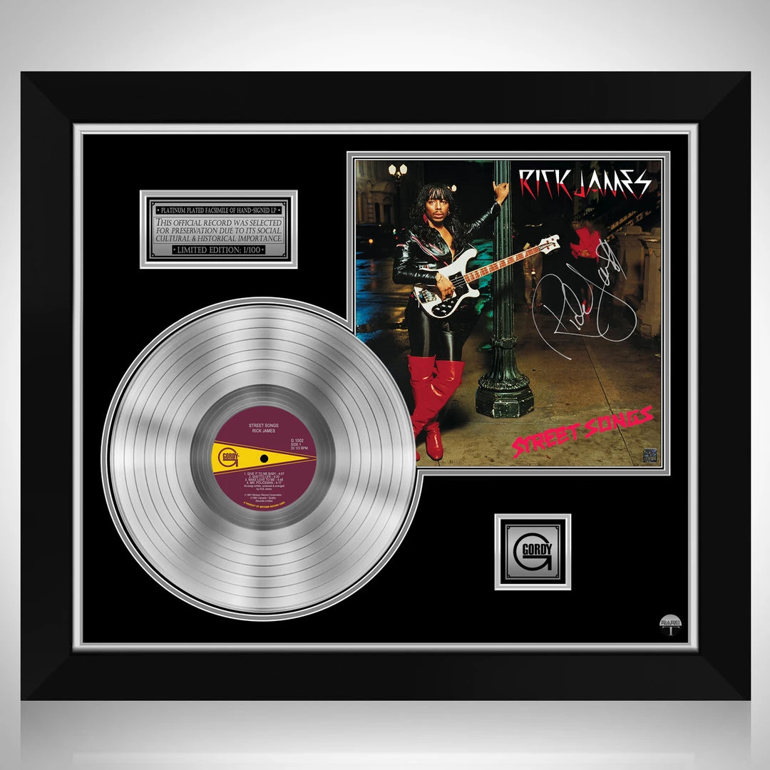 RARE-T Rick James - Street Songs Platinum LP Limited Signature Edition Studio Licensed Custom Frame Limited Edition Frames 1 RARE-T Rick James - Street Songs Platinum LP Limited Signature Edition Studio Licensed Custom Frame Limited Edition Frames