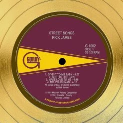 RARE-T Limited Edition Frames Rick James Street Songs Gold LP Limited Signature Edition Studio Licensed Custom Frame
