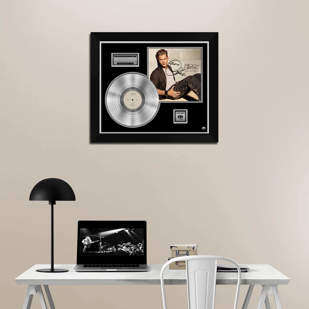 RARE-T Limited Edition Frames Ricky Martin - Almas Del Silencio Platinum LP Limited Signature Edition Studio Licensed Custom Frame 2 RARE-T Limited Edition Frames Ricky Martin - Almas Del Silencio Platinum LP Limited Signature Edition Studio Licensed Custom Frame