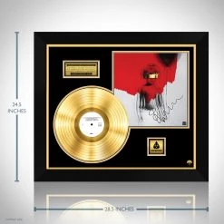 RARE-T Rihanna Anti Gold LP Limited Signature Edition Studio Licensed Custom Frame