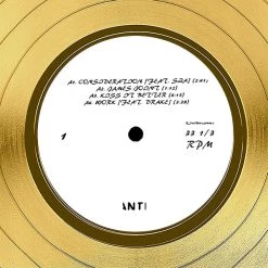 RARE-T Rihanna Anti Gold LP Limited Signature Edition Studio Licensed Custom Frame