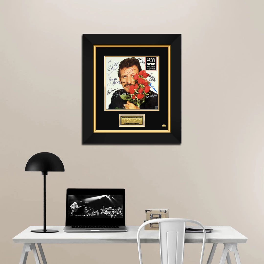 RARE-T Ringo Starr - Stop And Smell The Roses LP Cover Limited Signature Edition Studio Licensed Custom Frame 2 RARE-T Ringo Starr - Stop And Smell The Roses LP Cover Limited Signature Edition Studio Licensed Custom Frame